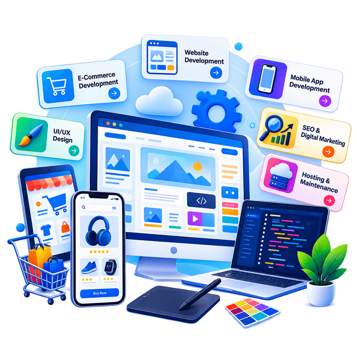 UI/UX design illustration